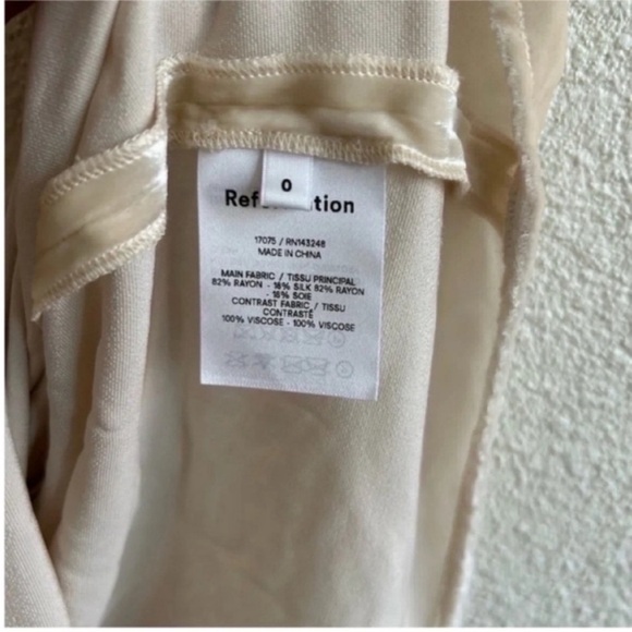 Reformation Bev Velvet Mini Dress Almond NWT - Picture 8 of 10